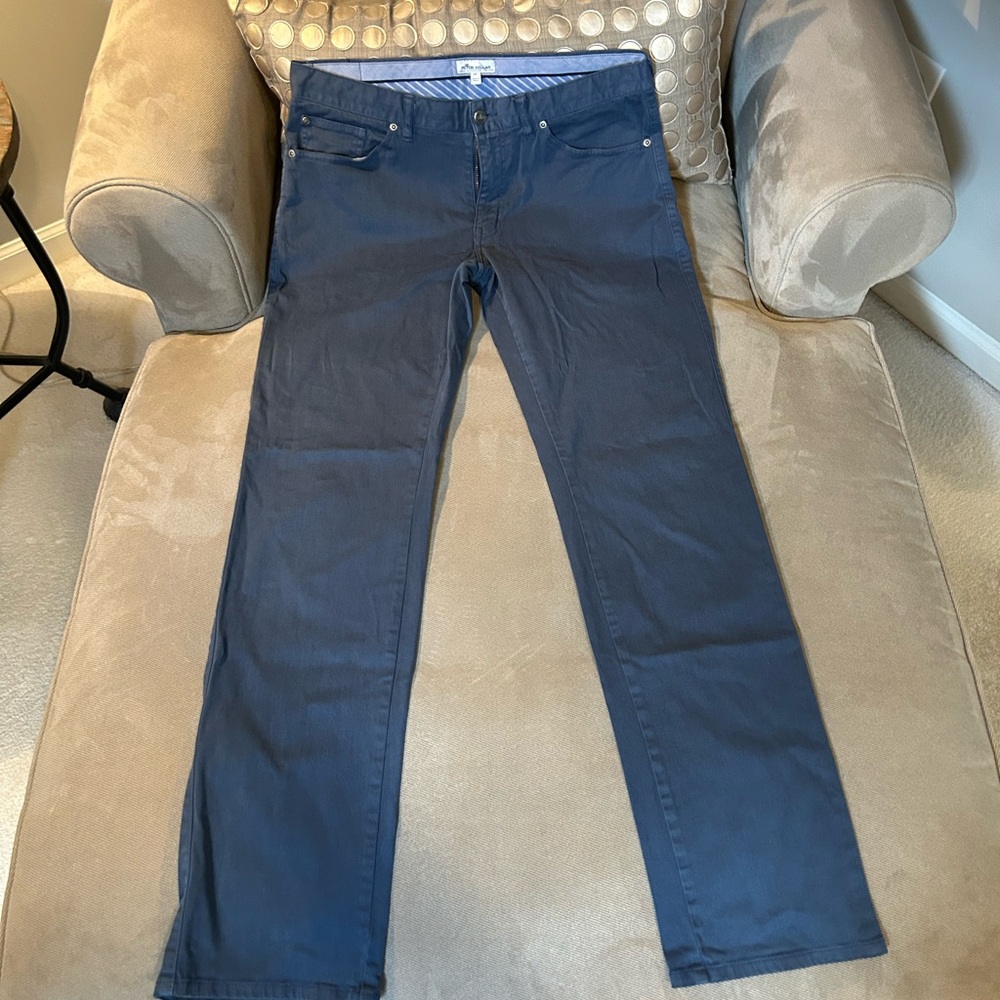 Peter Millar Light Navy Sateen Pants 34-34